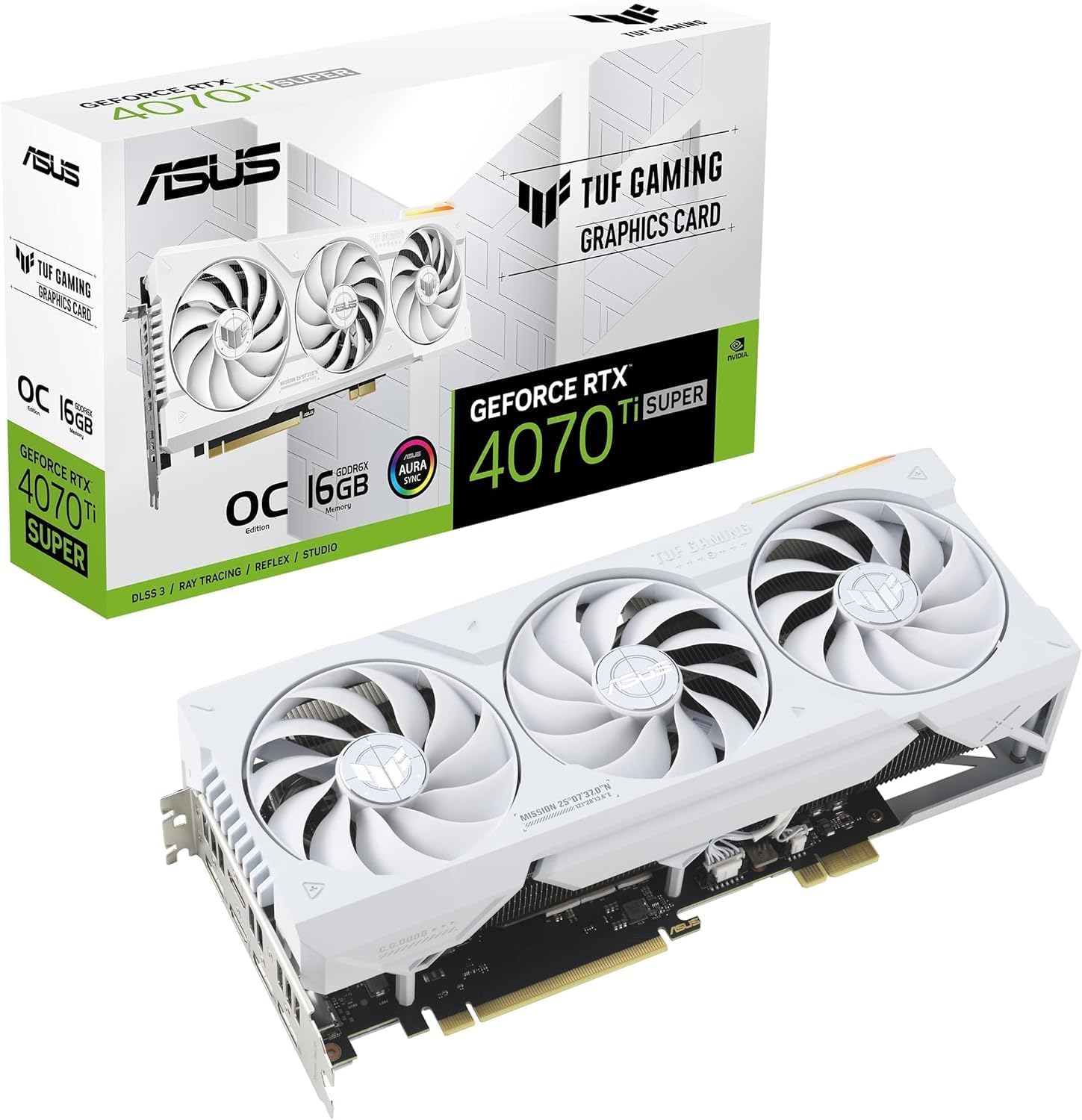 ASUS TUF Gaming GeForce RTX 4070 Ti Super BTF White OC Edition Gaming Graphics Card