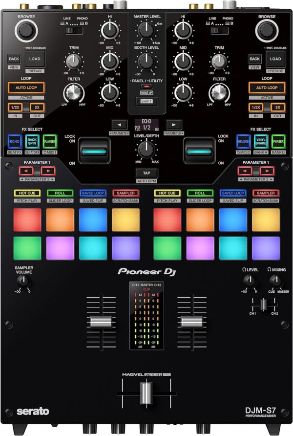 Pioneer DJ DJM-S7 2-channel Mixer for Serato DJ