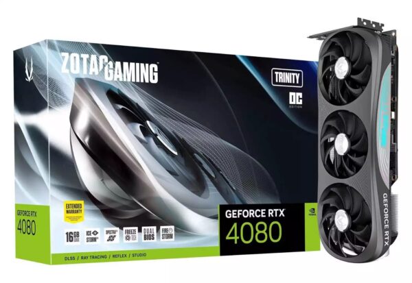 ZOTAC GEFORCE RTX 4080 GAMING 16GB Trinity OC Graphics Card