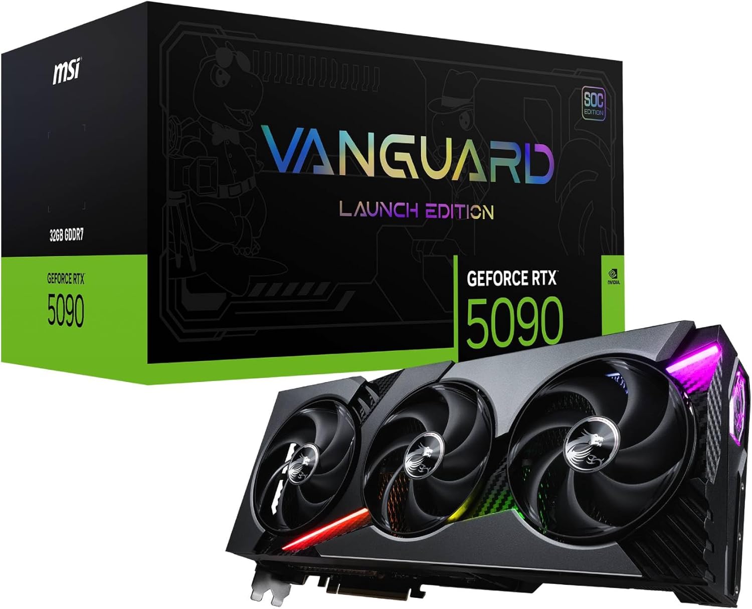 MSI GeForce RTX 5090 32G Vanguard SOC Launch Edition Graphics Card