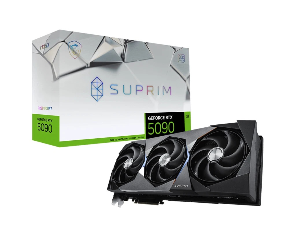 MSI Suprim GeForce RTX 5090 SOC 32GB GDDR7 video card PCI Express Gen5 x16